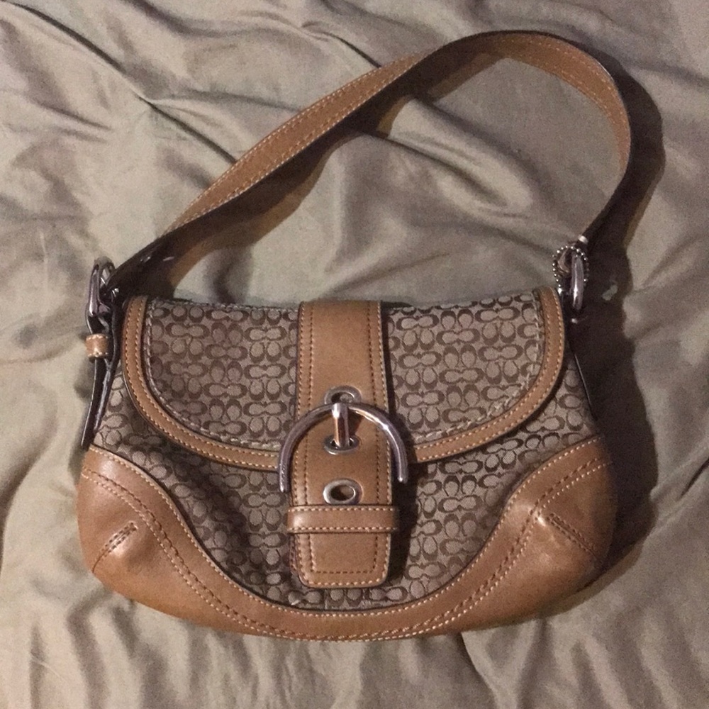 Vintage Coach Mini Soho Hampton Flap Handb…